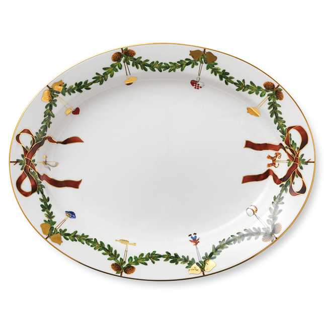 Star Fluted Christmas Dish, 37 cm