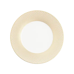 Christofle Malmaison Impériale Porcelain Underplate Gold Finish