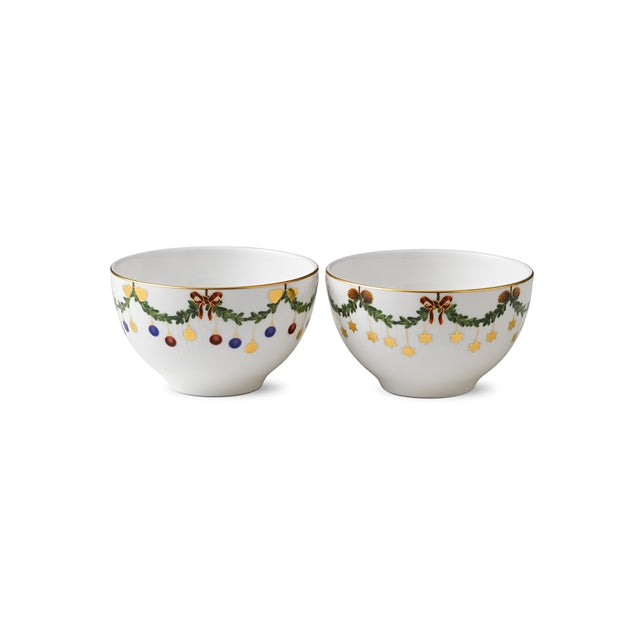 Star Fluted Christmas Bowl, 30 cl, 2 pcs
