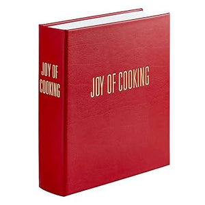 Joy of Cooking, Red Bonded Leather | Handbound in the USA (8.3" W x 2.25" D x 9.25" H – A Timeless Culinary Classic)