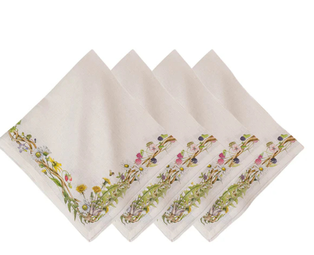 Juliska Meadow Walk Linen Napkin Set/4