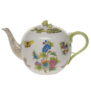 Herend Queen Victoria Tea Pot With Rose