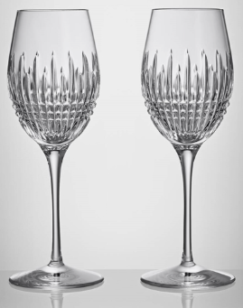 Lismore Diamond Essence Wine, 11.5oz, Set of 2