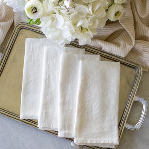 Arte Italica Crown Linen Washed Linen Napkin Set