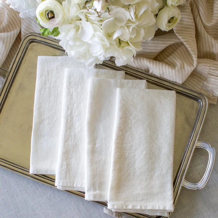 Arte Italica Crown Linen Washed Linen Napkin Set