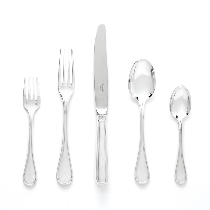 Christofle Malmaison 5 piece Silver Plated Flatware Set