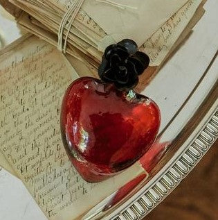 Jan Barboglio Corazon d'Melon Rojo Heartblessing ~ Red Glass Heart