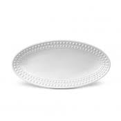 L'Objet Perlee White Oval Platter- Large