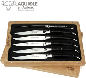 Laguiole Black Knifes set of 6