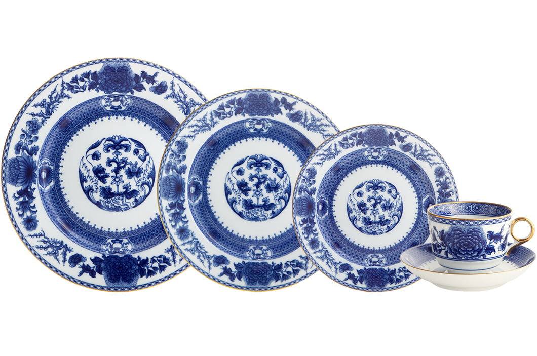Mottahedeh Imperial Blue 5 Piece Place Setting