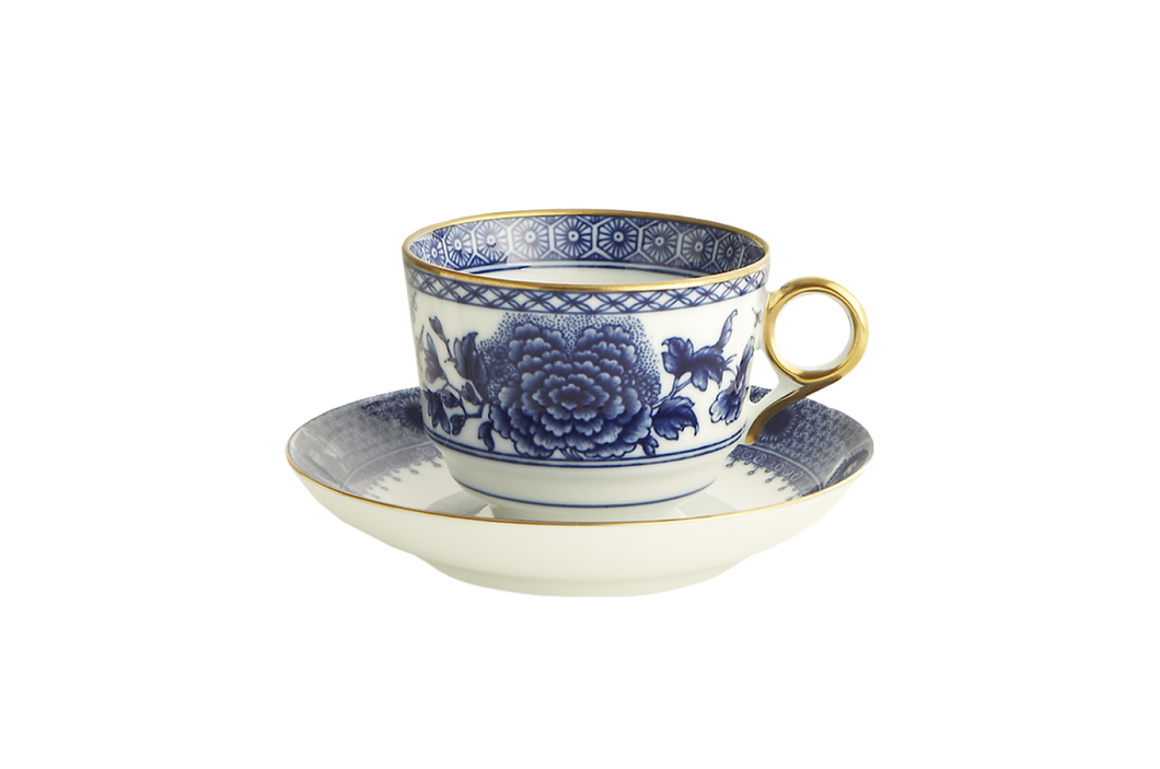 Mottahedeh Imperial Blue Tea Cup & Saucer Set
