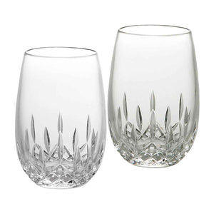 Waterford Lismore Essence Stemless White Wine glass set of 2