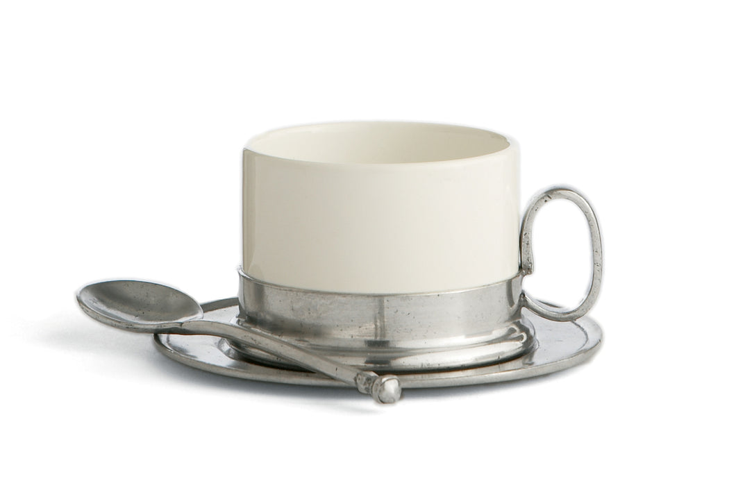 Arte Italica Tuscan Cappuccino Cup & Saucer with Spoon
