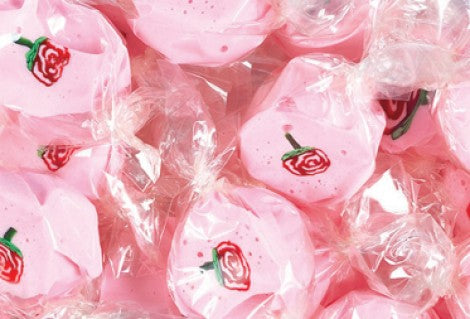 Pink Cherry Fluffs with Rose Decoration ~ One Pound Gift Bag