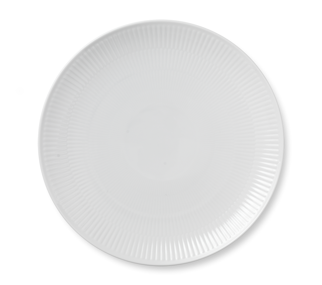 Royal Copenhagen White Fluted Dinner Plate Coupe