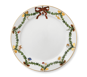 Royal Copenhagen Star Fluted Christmas Dinner Plate