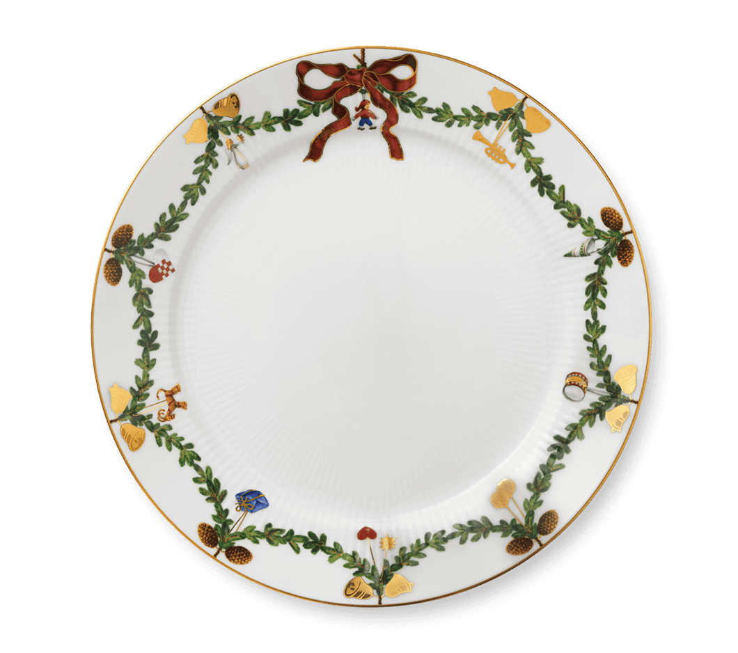 Royal Copenhagen Star Fluted Christmas Dinner Plate