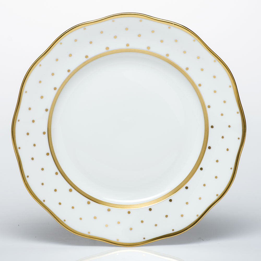Herend Gold Polka Dot Dessert Plate