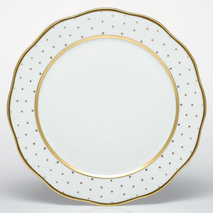 Herend Gold Polka Dot Dinner Plate