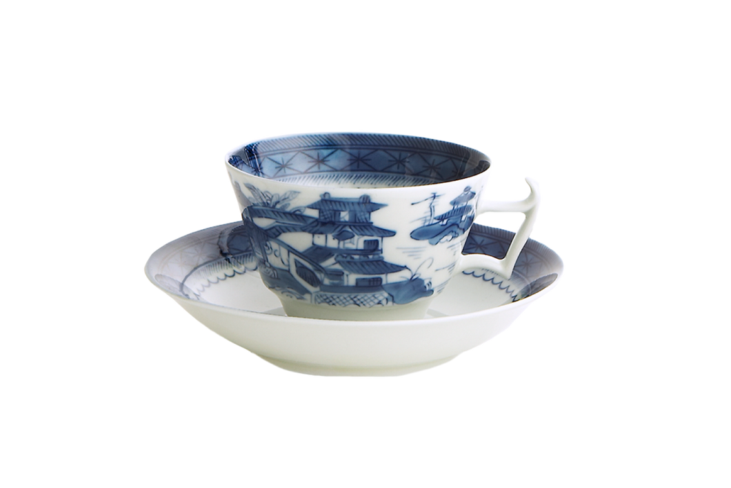 Mottahedeh Blue Canton Cup & Saucer