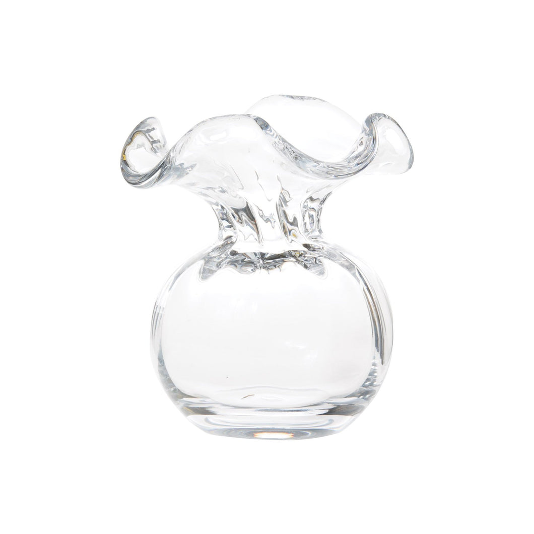 Vietri Hibiscus Glass Bud Vase - Clear