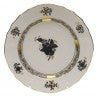 Herend Chinese Boquet Black Bread & Butter Plate